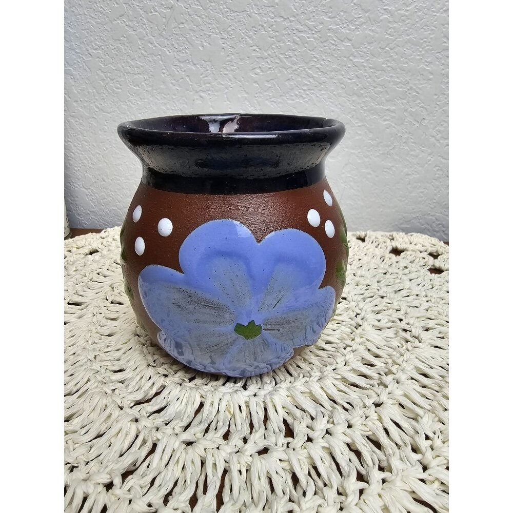 Mexican Hand painted Pottery Pitcher - Picture 4 of 10